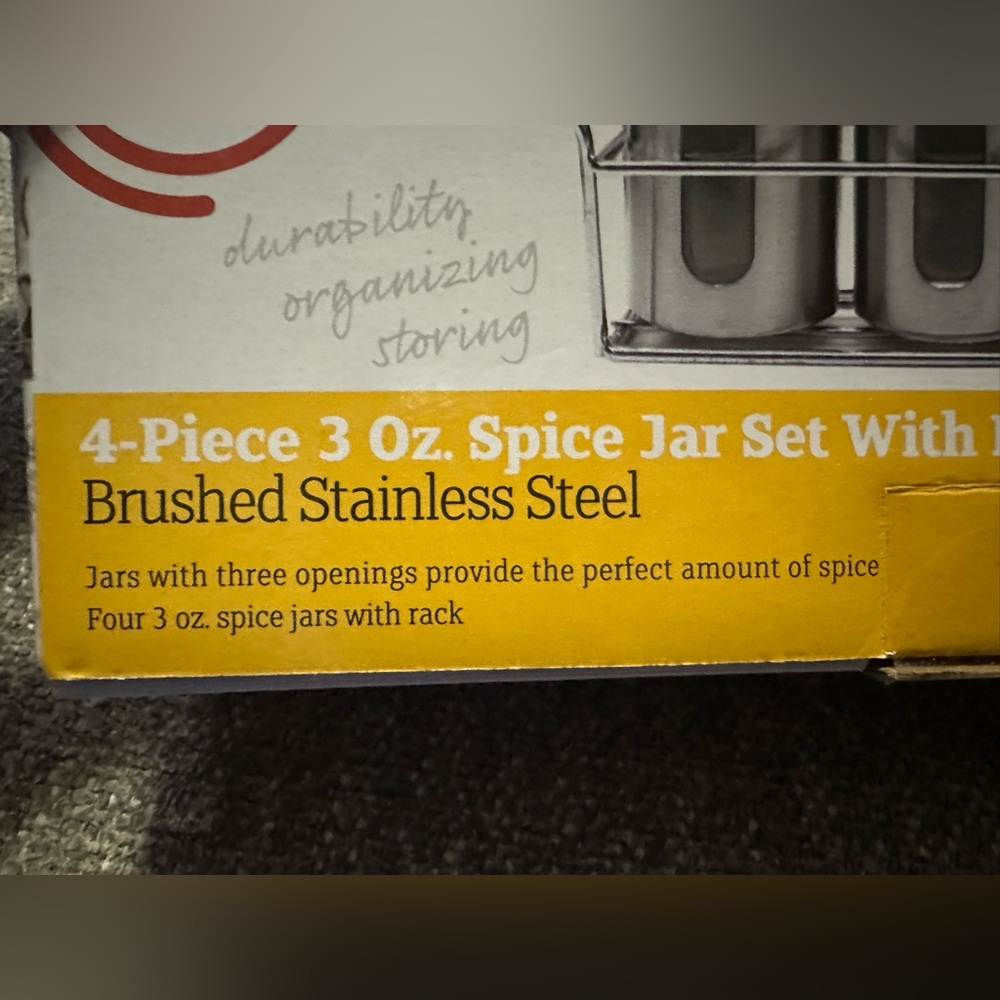 Spice Jars Master Chef Set Of 4 With Rack
New - Picture 4 of 4